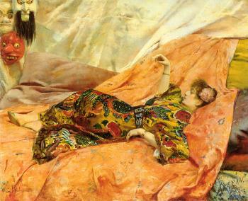 喬治斯 安東尼 羅什格羅斯 A Portrait of Sarah Bernhardt